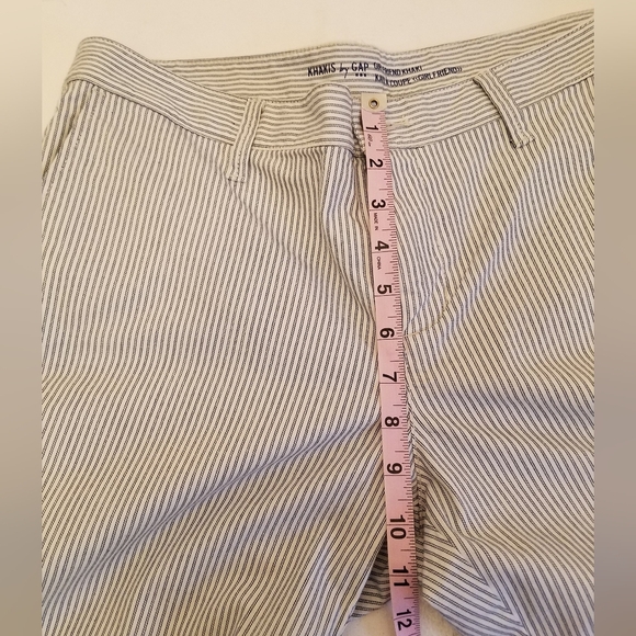 GAP Women's Girlfriend Khaki Ankle Stretch Pants Stripes Size 10 - Picture 9 of 15